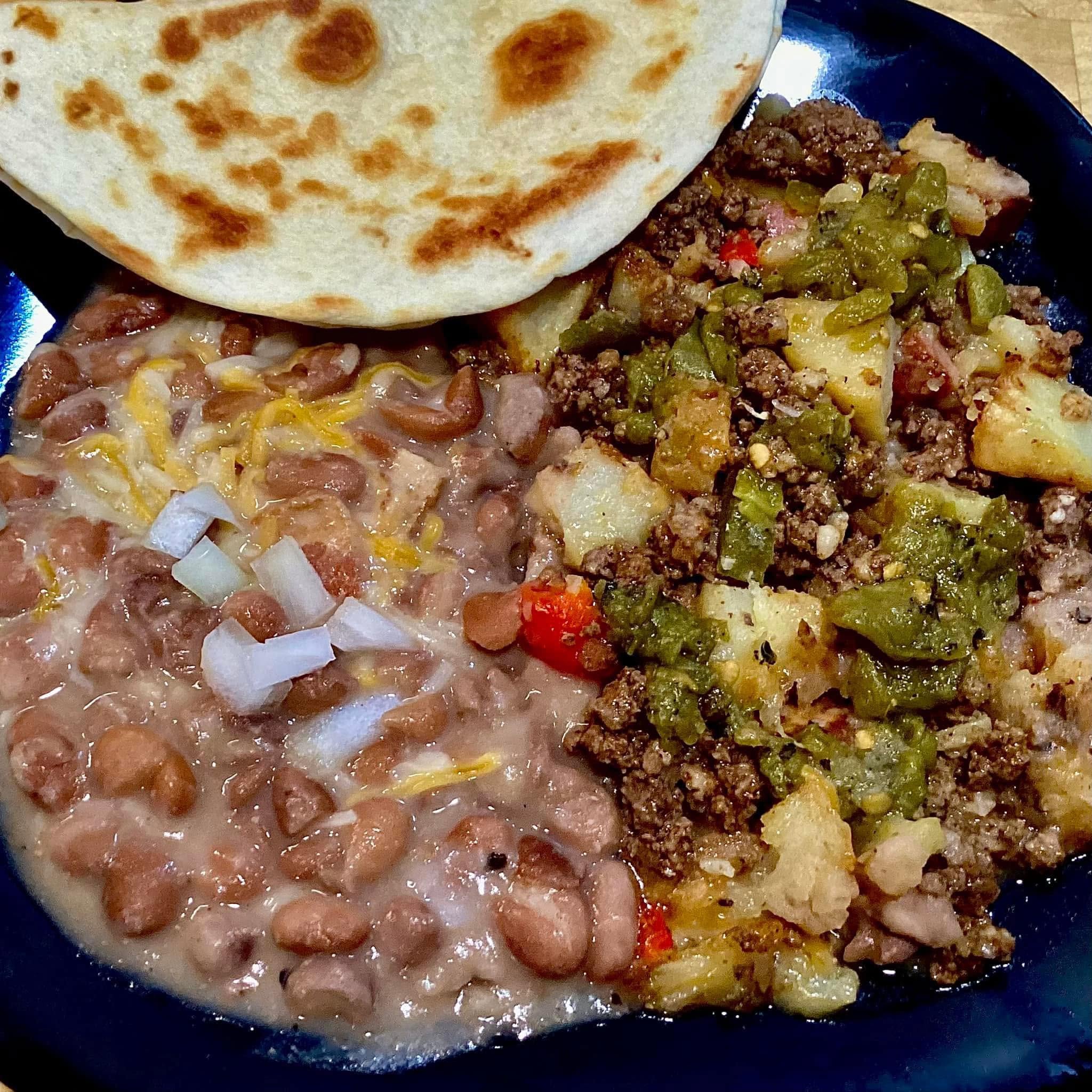Homemade Picadillo with Green Beans