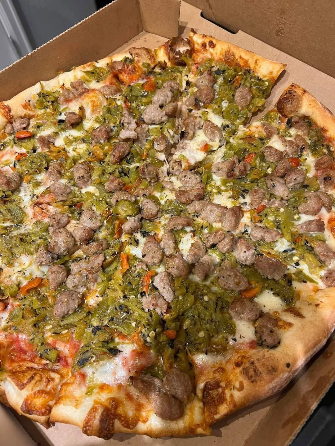Double Hatch Green Chile and Double Sausage