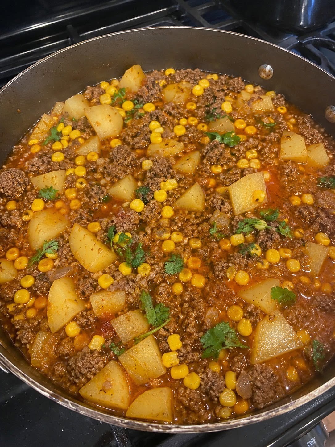 Authentic Mexican Picadillo (with Potatoes and Corn)