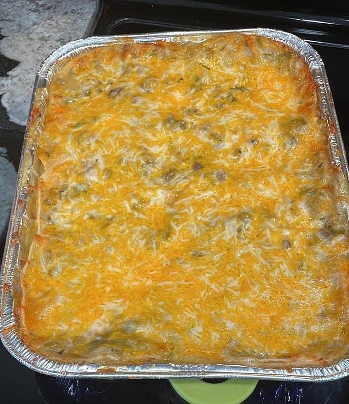 Green Chile & Corn Chicken Enchiladas