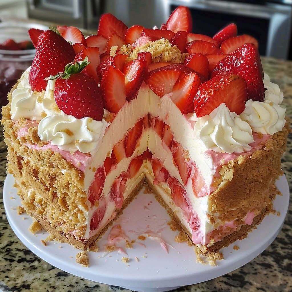 Strawberry Shortcake Icebox Cake