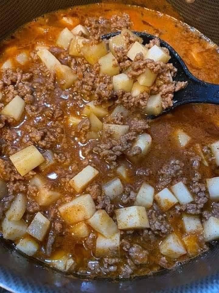 Homemade Picadillo with Green Beans