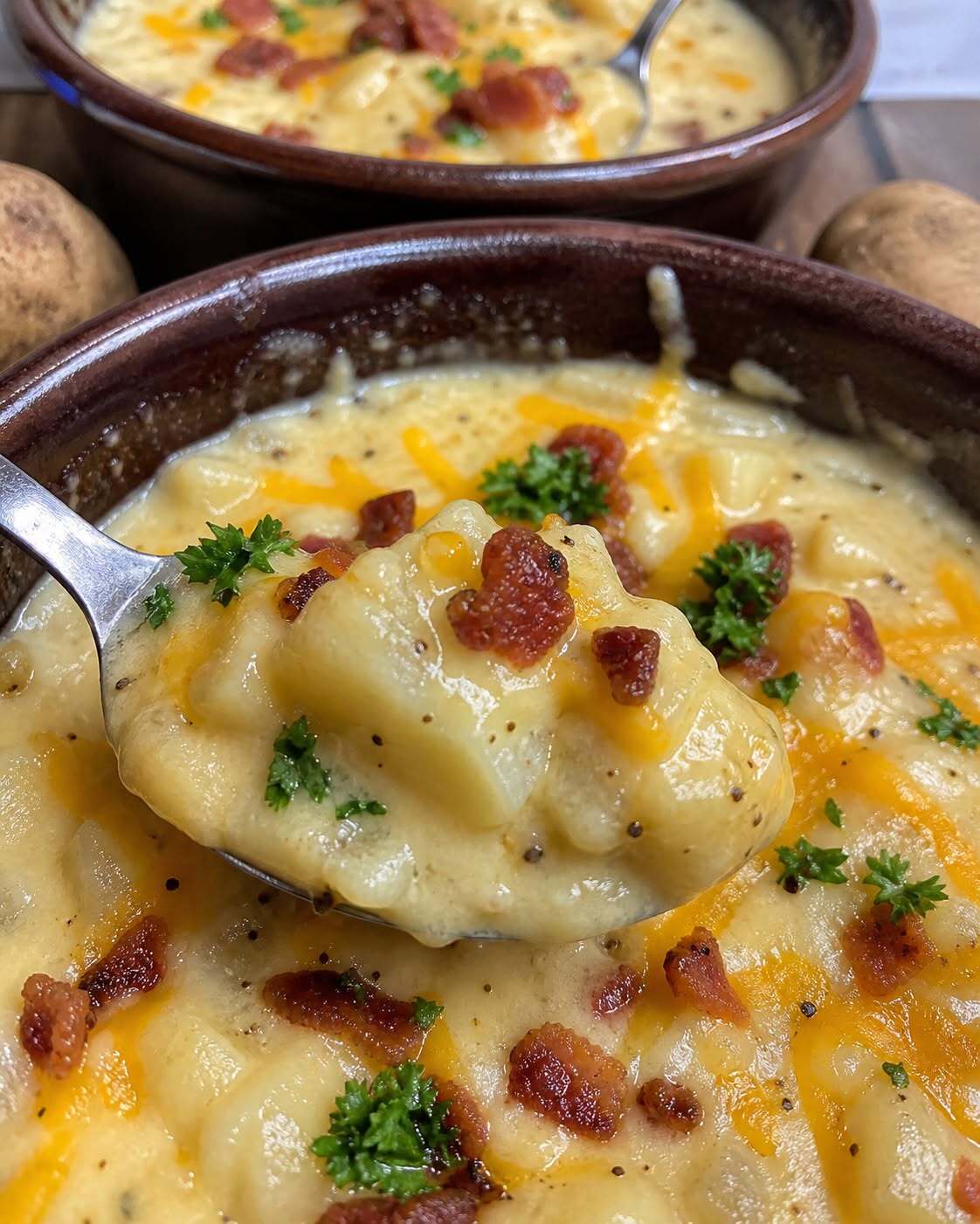 Creamy Potato Soup with Bacon