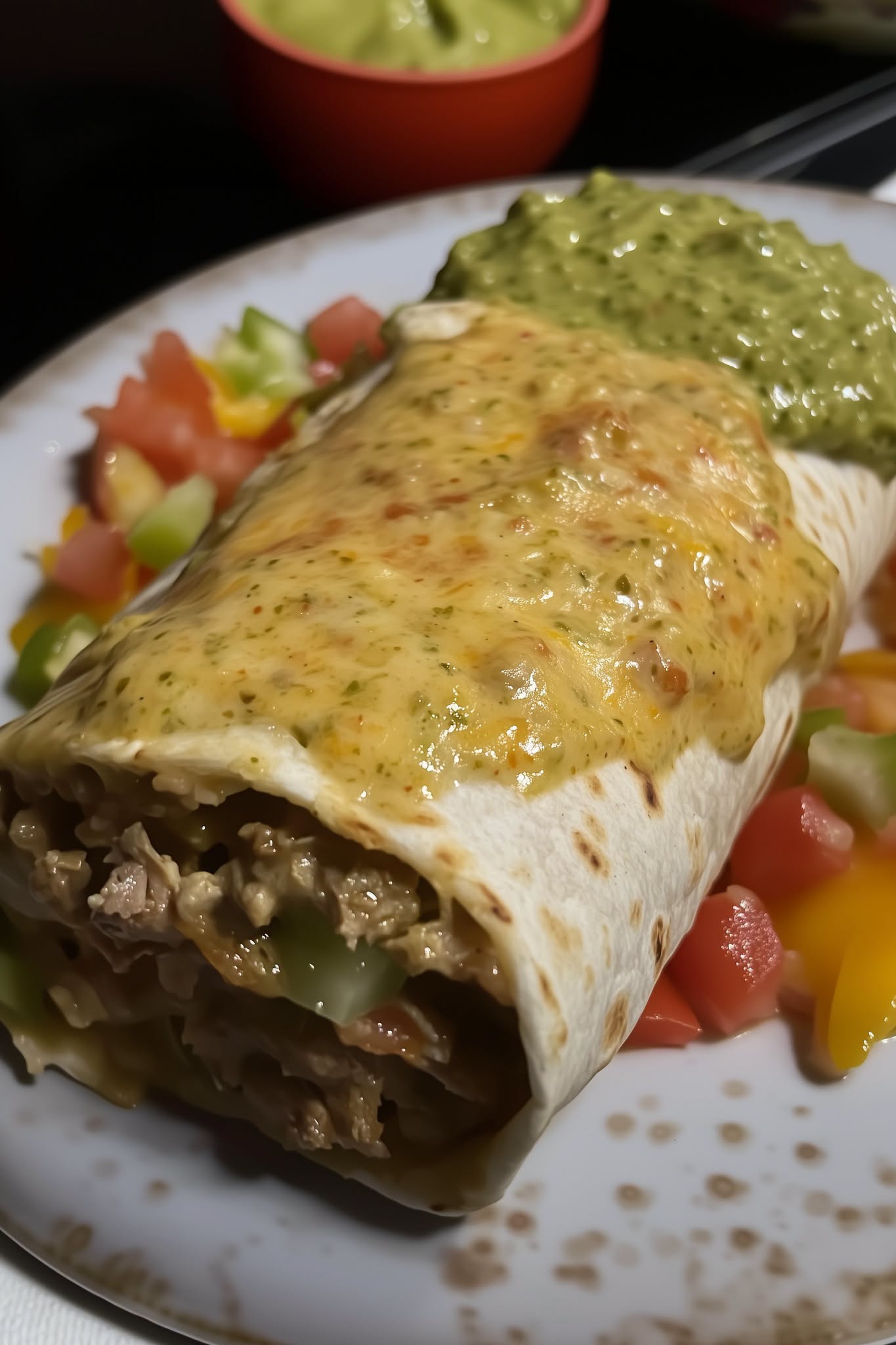 Chili Verde Burritos with Hatch Green Chile Sauce