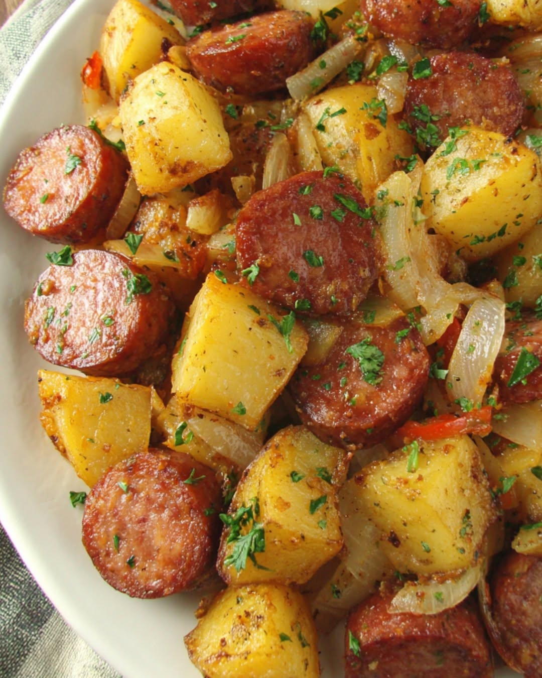 Country Sausage, Potatoes & Onions Skillet