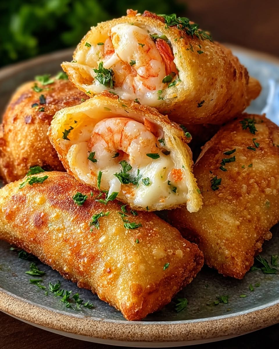 Green Chile Shrimp Cheese Rolls