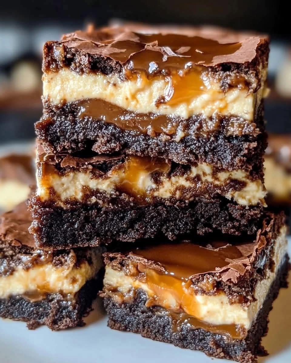 Milky Way Caramel Cheesecake Browniesย